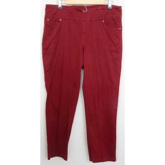 Chadwicks Of Boston Five-Pocket Red Pull-on Pants Jeans Women's 14P Casual - Picture 5 of 9